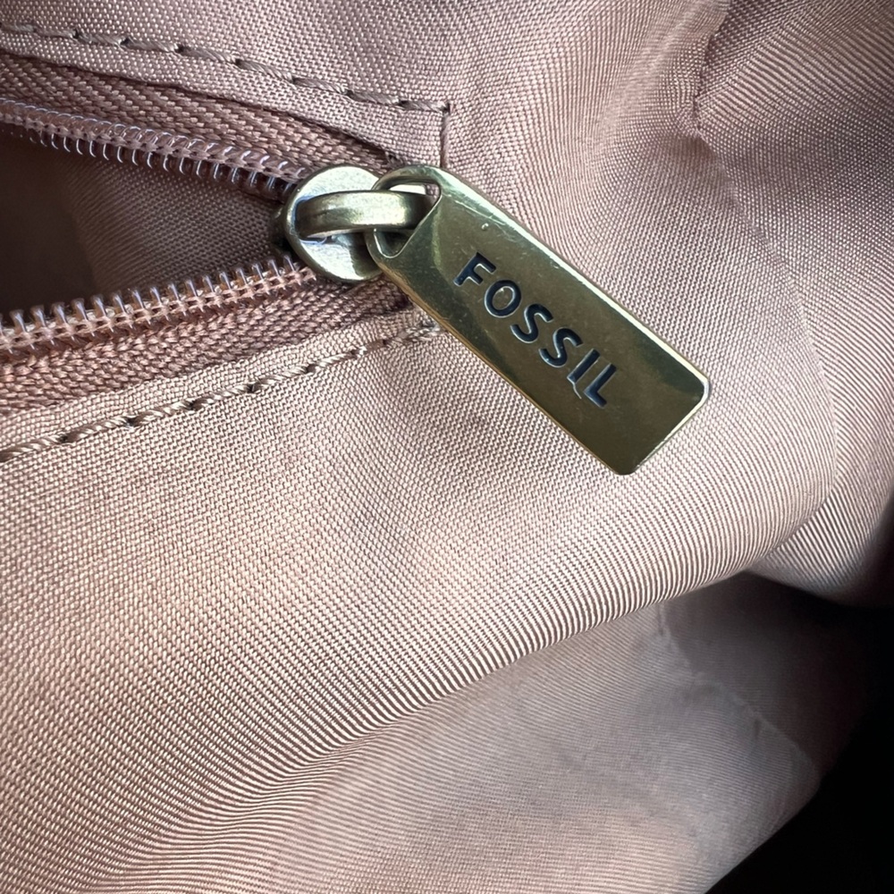 Fossil Neutral Striped Sydney Satchel Crossbody Bag - Picture 13 of 16